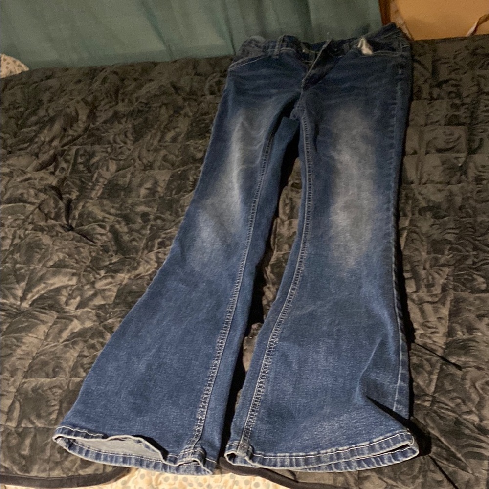 SHEIN Dark Blue Flare Jeans